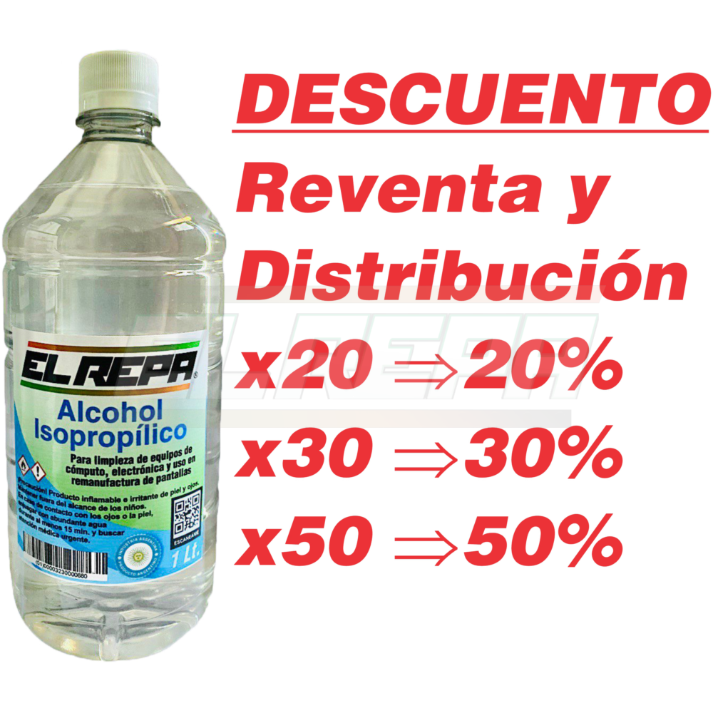 Alcohol isopropilico 1 litro - EL REPA